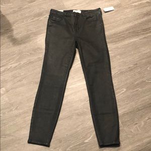 NWT Pacsun Coated Black Jeggings